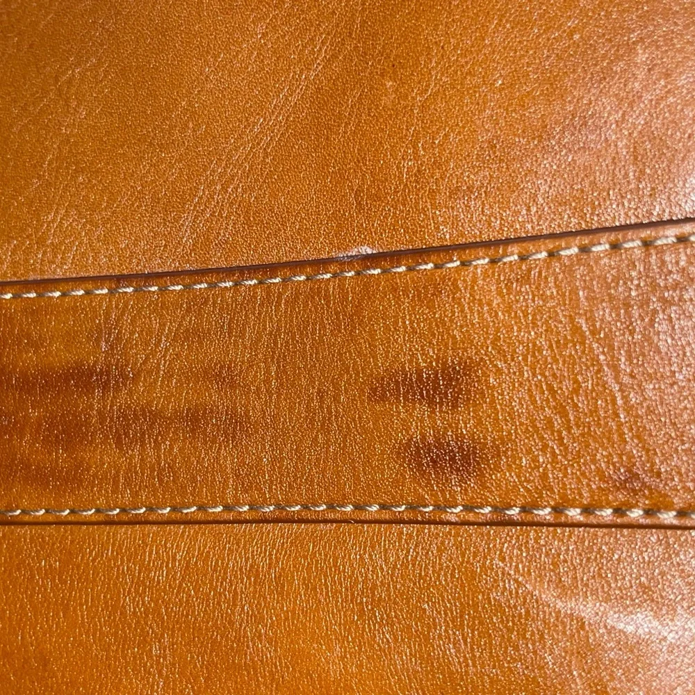 Vintage Franklin Covey Full Grain Leather Briefcase Laptop Bag
